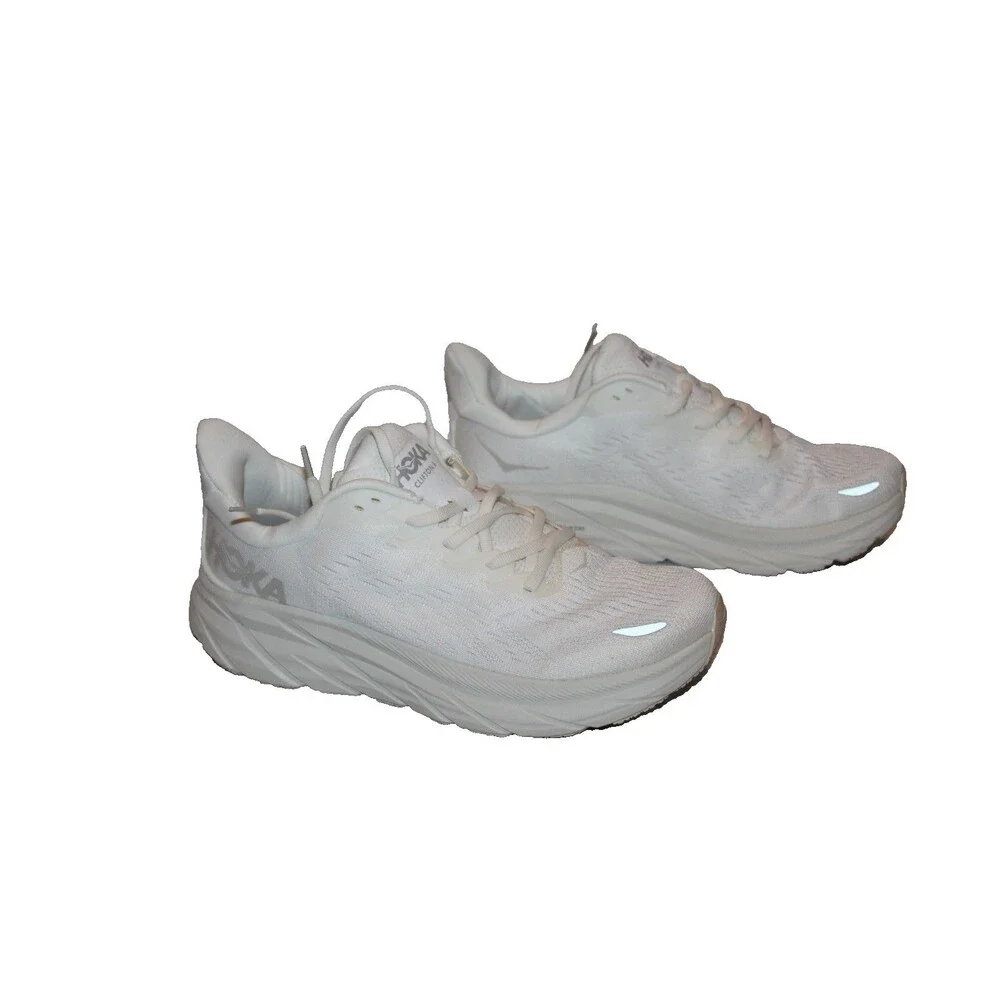 NIB HOKA ONE MEN'S‎ CLIFTON 8 RUNNING ATHLETIC SNEAKERS WHITE 9